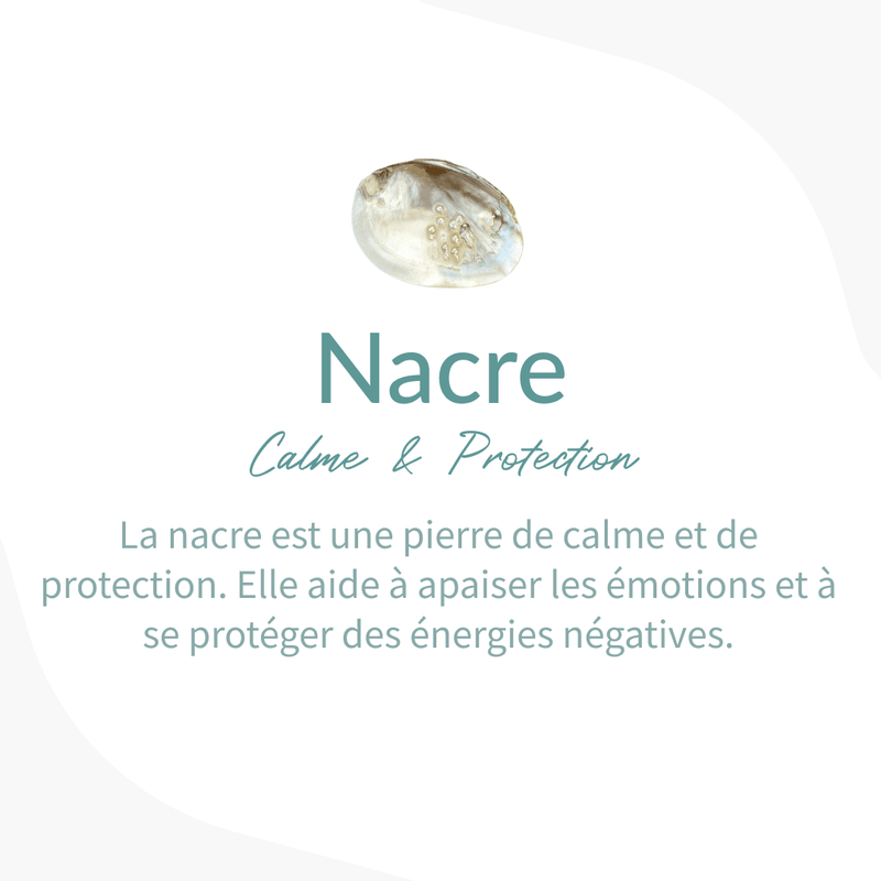 Bague Ajustable "Éclat Lunaire" en Nacre - - L'Arbre des Chakras