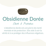 Pendentif Patte "Lien Éternel" en Obsidienne Dorée - - L'Arbre des Chakras
