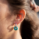 Boucles d'Oreilles "Double Créole" en Pierres Naturelles - - L'Arbre des Chakras