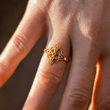 Bague Ajustable "Protection Éternelle" - Noeud de Sorcière - - L'Arbre des Chakras