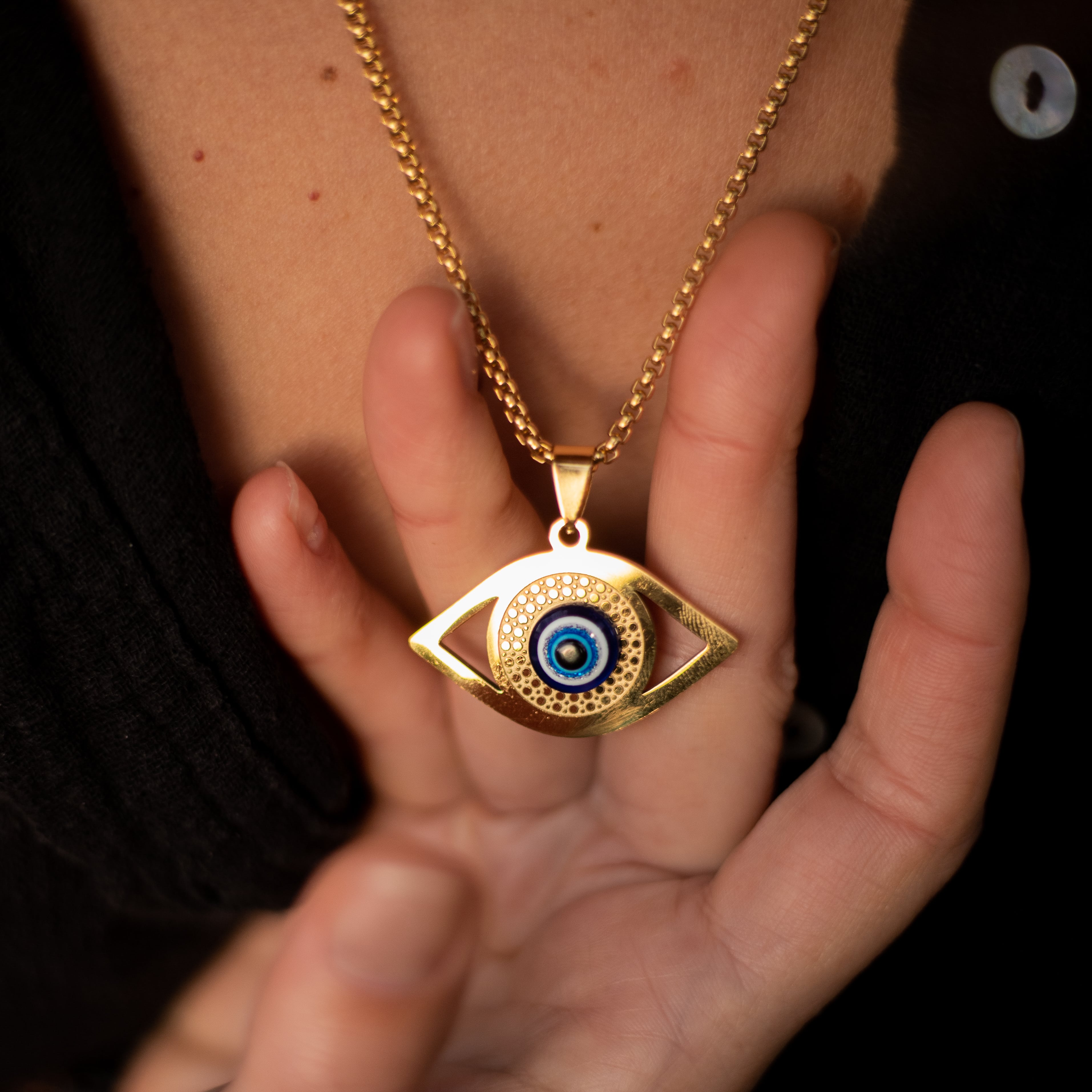 Pendentif Oeil Bleu - Protection du Mauvais Oeil - - L'Arbre des Chakras