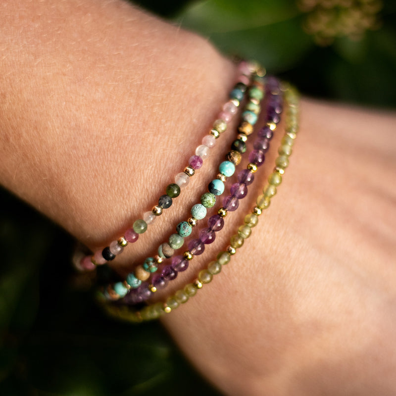 Bracelet Raffiné en Pierres Naturelles Fines - - L'Arbre des Chakras