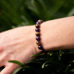 Bracelet "Délivrance" en Améthyste & Oeil de Tigre - - L'Arbre des Chakras