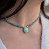 Collier Goutte en Amazonite & Perles de Jaspe -  - L'Arbre des Chakras