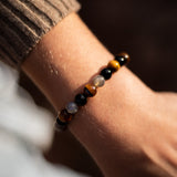 Bracelet "Protection Ultime" en Tourmaline, Oeil de Tigre & Labradorite - - L'Arbre des Chakras