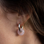 Boucles d'Oreilles "Double Créole" en Pierres Naturelles - - L'Arbre des Chakras