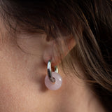 Boucles d'Oreilles "Double Créole" en Pierres Naturelles - - L'Arbre des Chakras