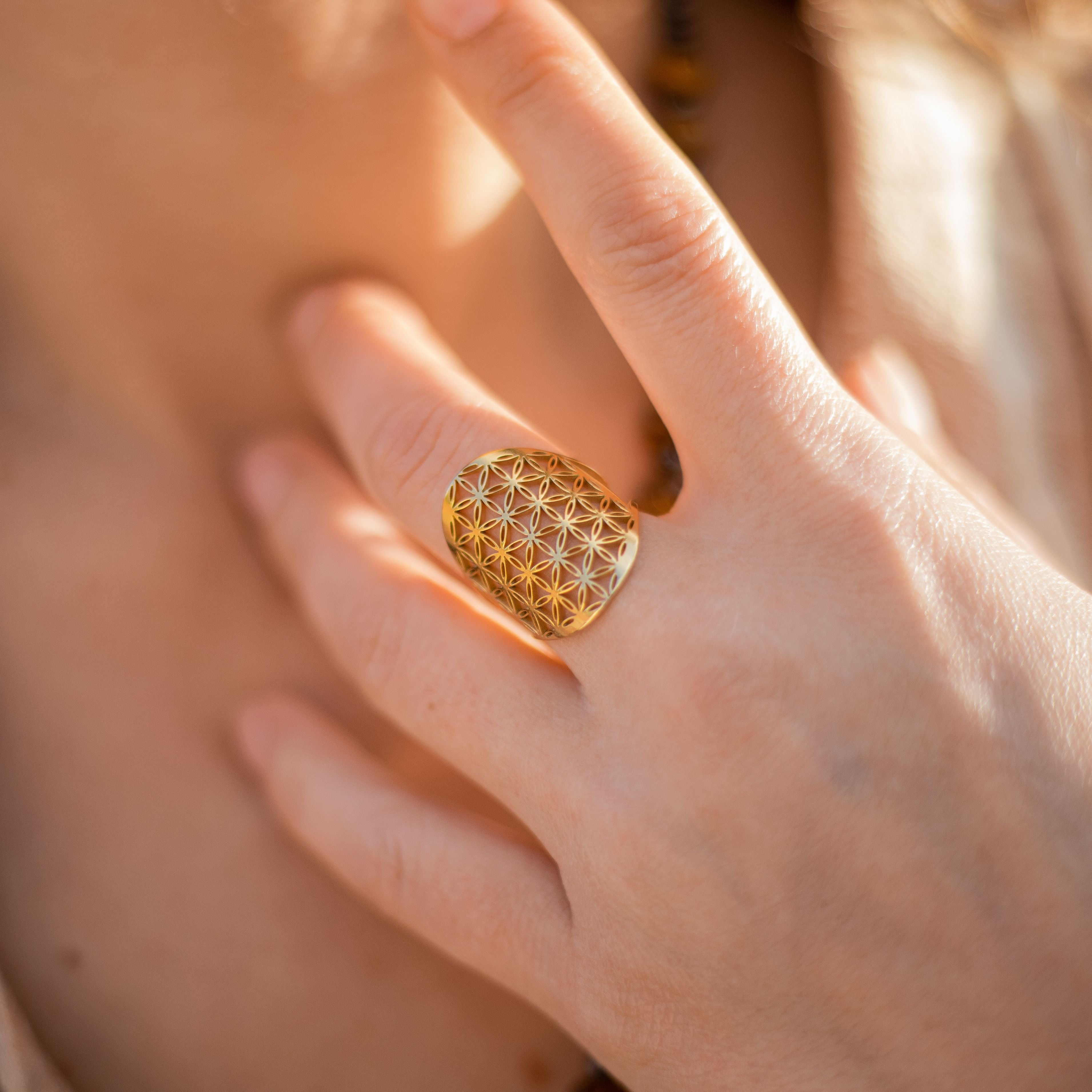 Bague Ajustable "Fleur de Vie" - - L'Arbre des Chakras