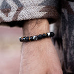 Bracelet Triple Protection en Pierre de Lave, Oeil de Tigre & Hématite - - L'Arbre des Chakras