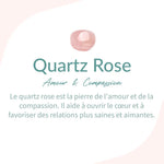 Bracelet "Amour & Spiritualité" en Améthyste & Quartz Rose -  - L'Arbre des Chakras