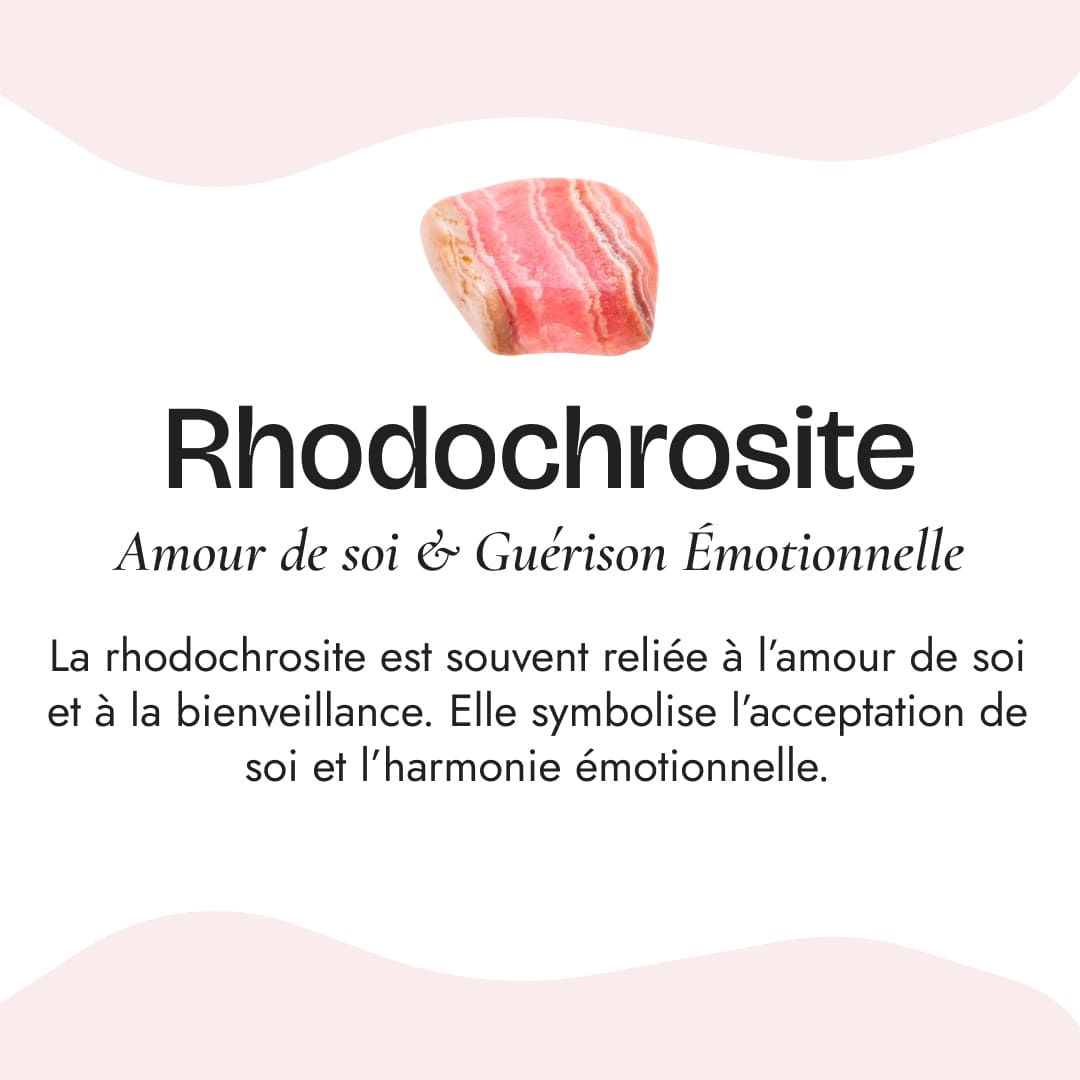 Pendentif “Reine de Lumière” en Rhodochrosite - - L'Arbre des Chakras