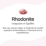Collier "Rayon de Tendresse" en Rhodonite