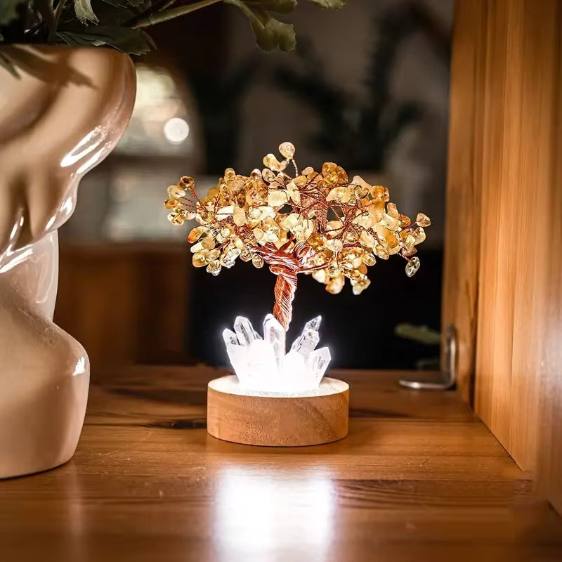 Arbre Lumineux "Joie et Abondance" en Citrine