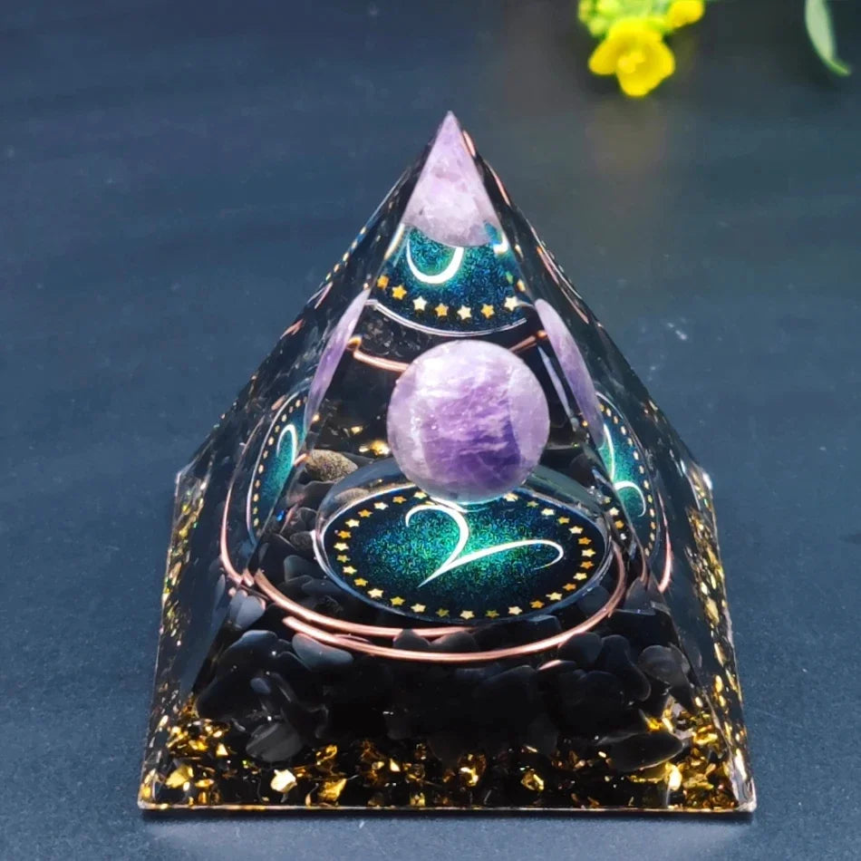 Orgonite Astrale "Ancrage & Sérénité" – Signe du Zodiaque