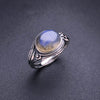 Bague Ajustable &quot;Protection Céleste&quot; en Labradorite -  - L&#39;Arbre des Chakras