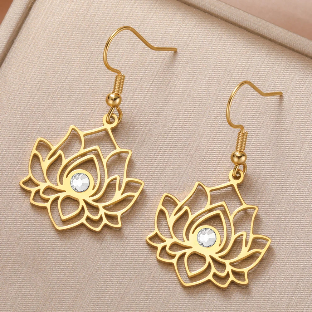 Boucles d'oreilles "Reflet de Lotus"