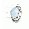 Bague Ajustable "Voix de l’Âme" en Aigue-Marine - - L'Arbre des Chakras