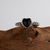 Bague Ajustable "Coeur de Nuit" en Onyx & Argent