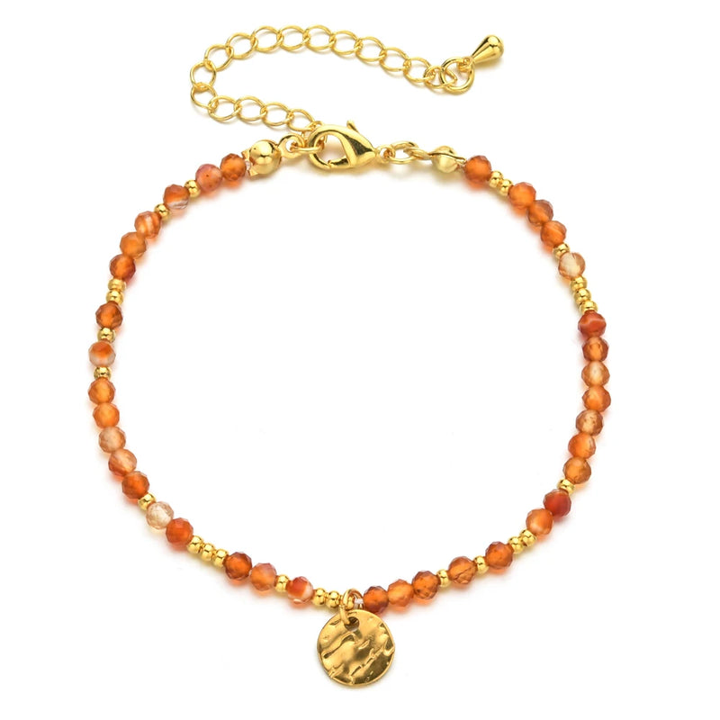 Bracelet &quot;Ananta&quot; en pierres Naturelles - Cornaline - L&#39;Arbre des Chakras