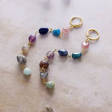 Boucles d'Oreilles "Cascade Bien-Être des 7 Chakras" - - L'Arbre des Chakras