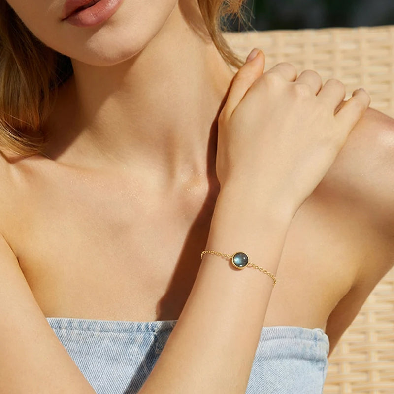 Bracelet Duo "Clarté & Protection" en Labradorite - - L'Arbre des Chakras