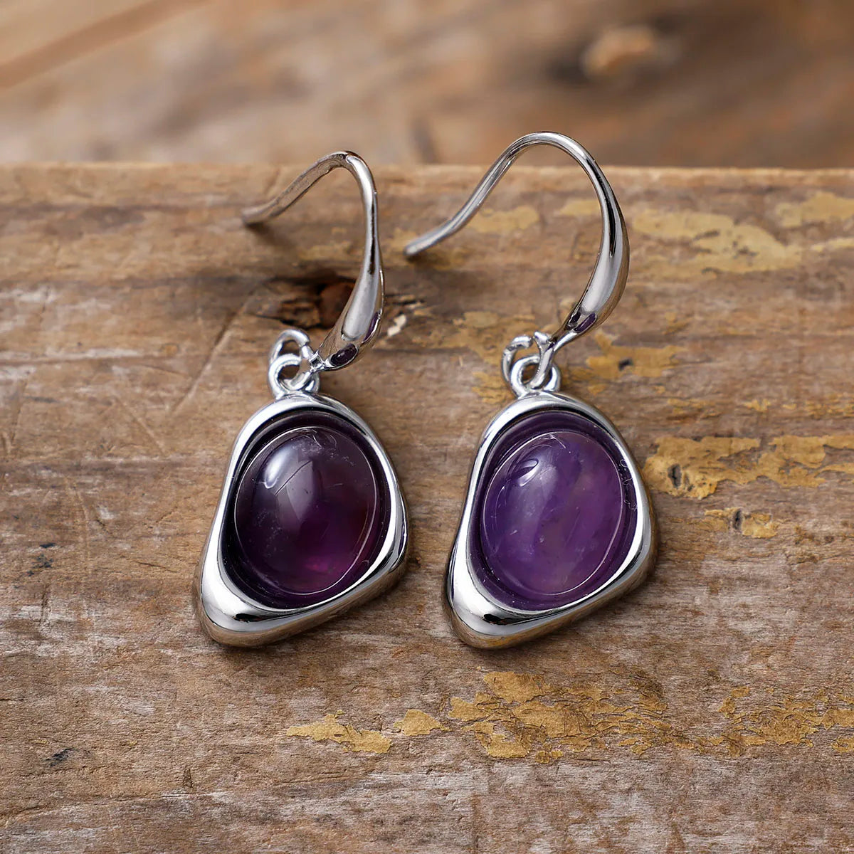 Boucles d'oreilles améthyste - - L'Arbre des Chakras
