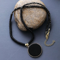 Collier "Sakti" en Pierres Naturelles - Onyx Noir - L'Arbre des Chakras