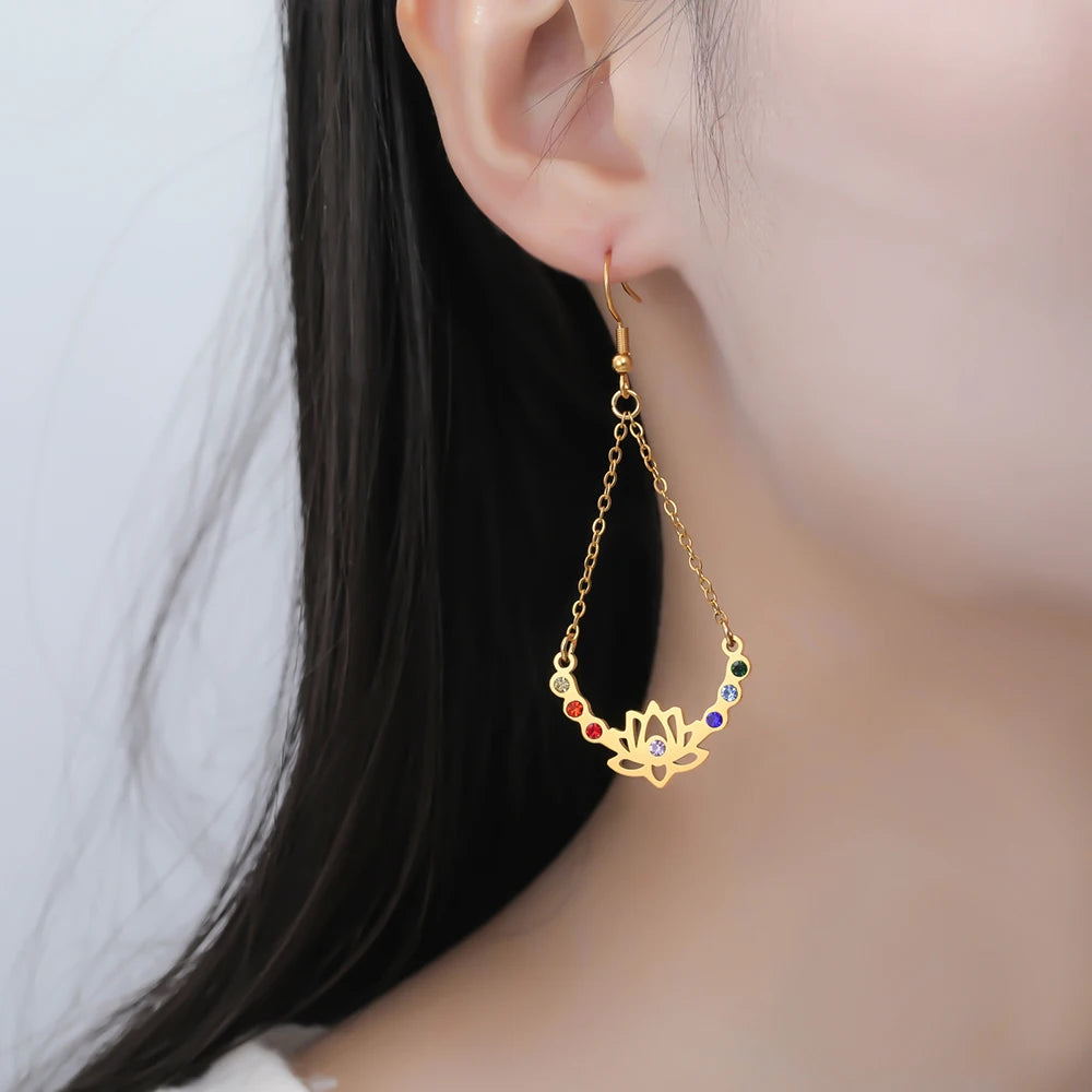 Boucles d’Oreilles "Calme & Clarté" Arc de Lumière - - L'Arbre des Chakras
