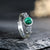 Bague Ajustable "Protection du Cœur" en Malachite & Argent - - L'Arbre des Chakras