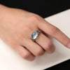 Bague Ajustable "Voix de l’Âme" en Aigue-Marine - - L'Arbre des Chakras