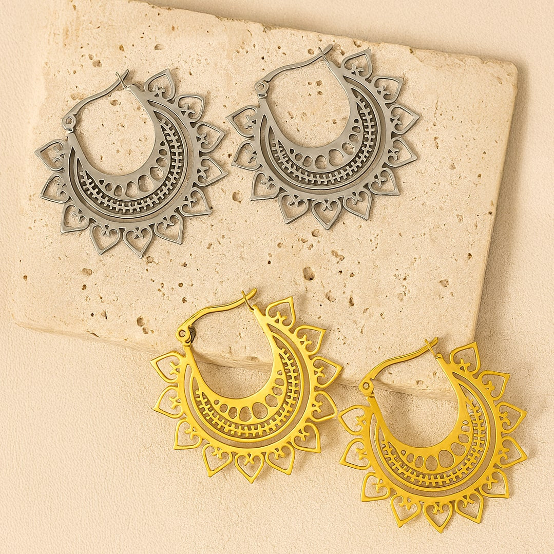 Boucles d'Oreilles "Sundari" - - L'Arbre des Chakras