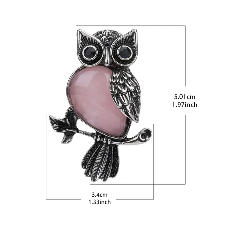 Collier "Esprit du Hibou" – Guide Intuitif en Pierres de Pouvoir - - L'Arbre des Chakras