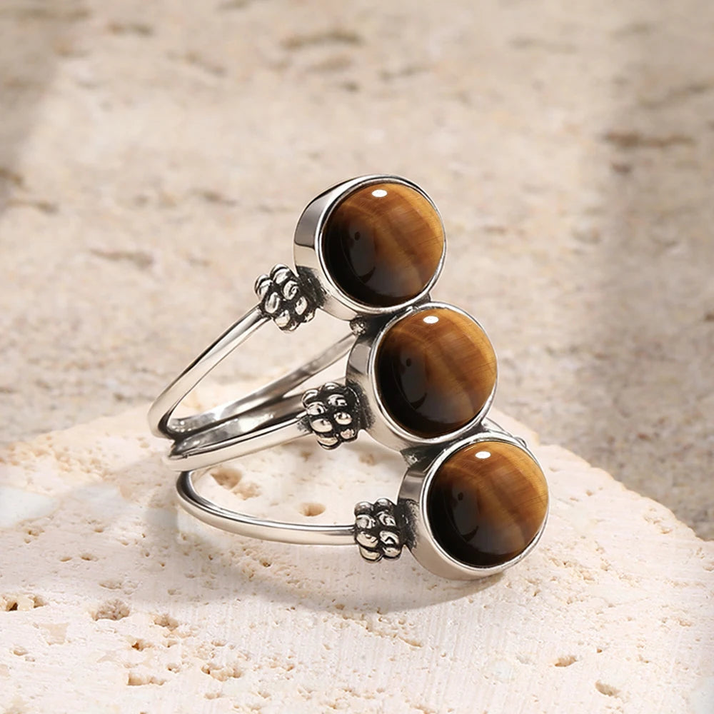 Bague "Confiance" en Œil de Tigre