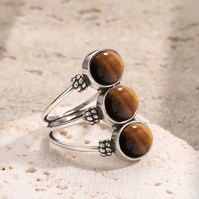 Bague "Confiance" en Œil de Tigre