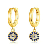 Boucles d'Oreilles "Oeil Bleu Protecteur" - - L'Arbre des Chakras