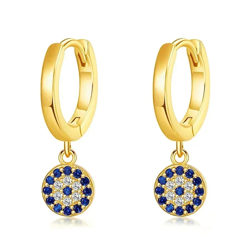 Boucles d'Oreilles "Oeil Bleu Protecteur" - - L'Arbre des Chakras