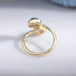 Bague Ajustable "Isha" en Labradorite & Pierre de Lune - - L'Arbre des Chakras