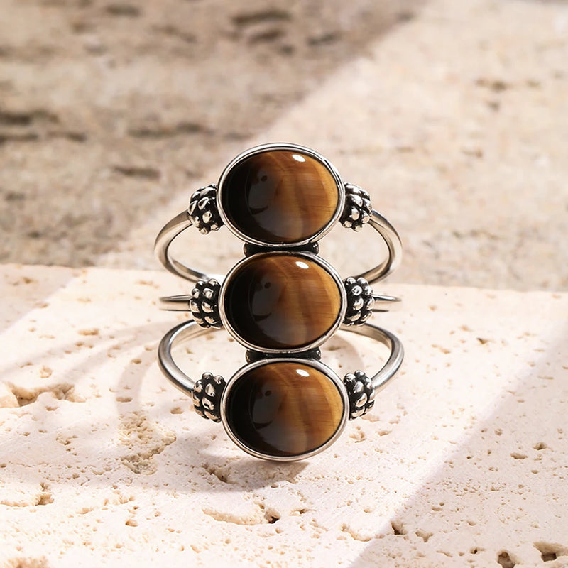 Bague "Confiance" en Œil de Tigre