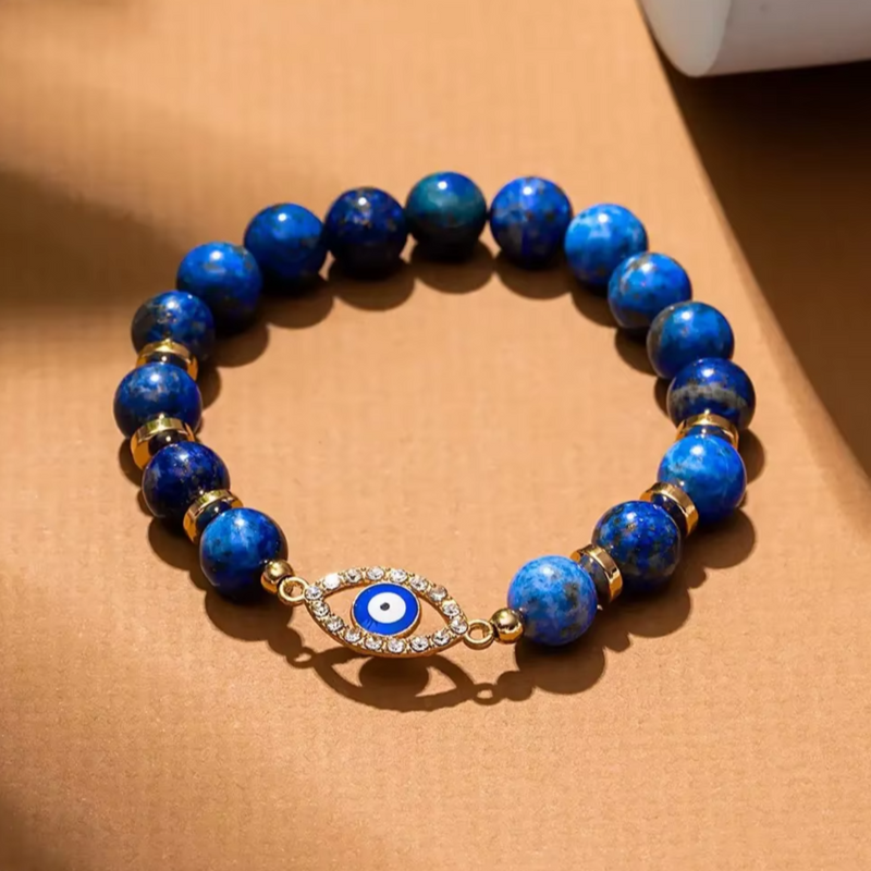 Bracelet "Regard de Vérité" en Lapis Lazuli - - L'Arbre des Chakras