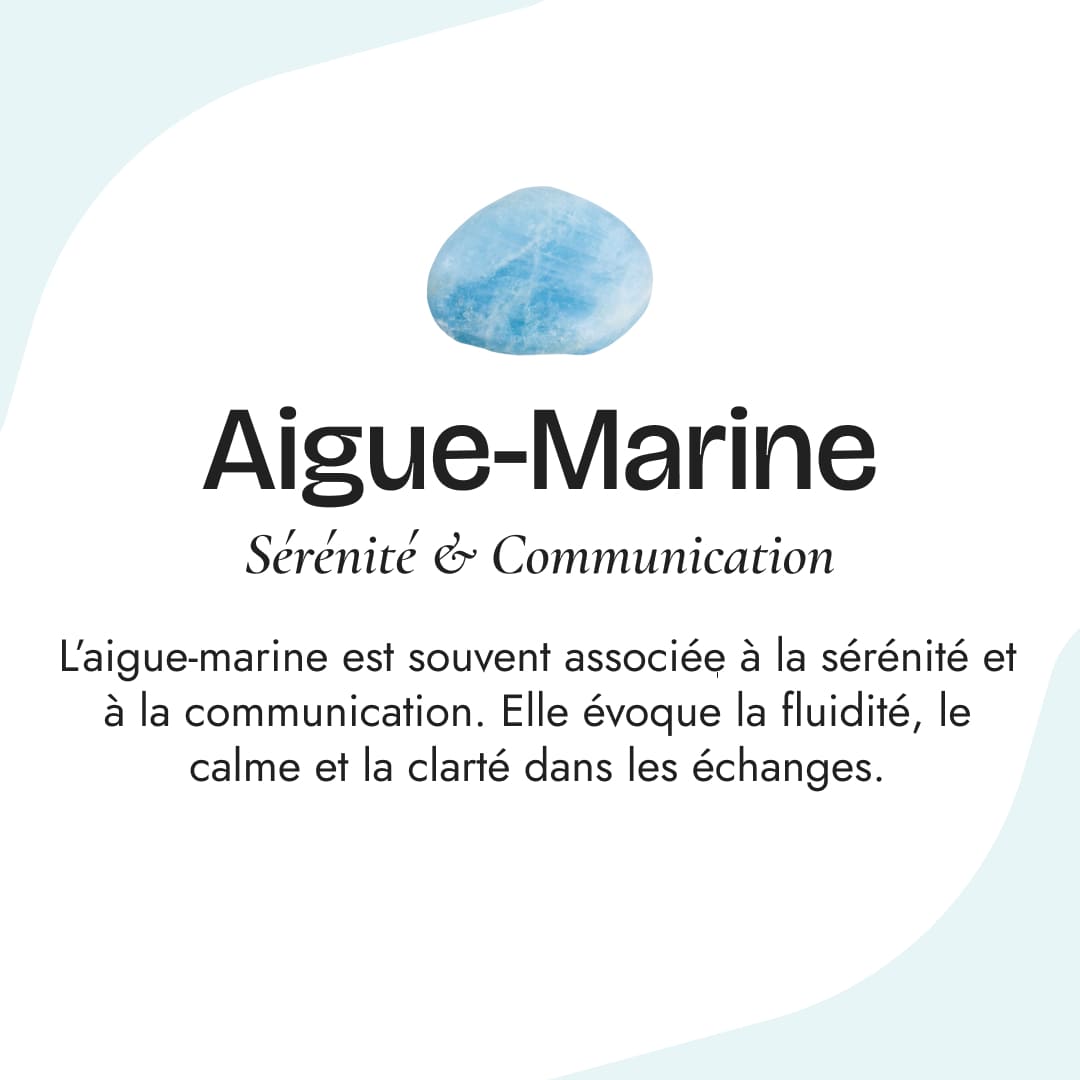 Pendentif Rotatif "Emotions apaisées" en Aigue-Marine - - L'Arbre des Chakras