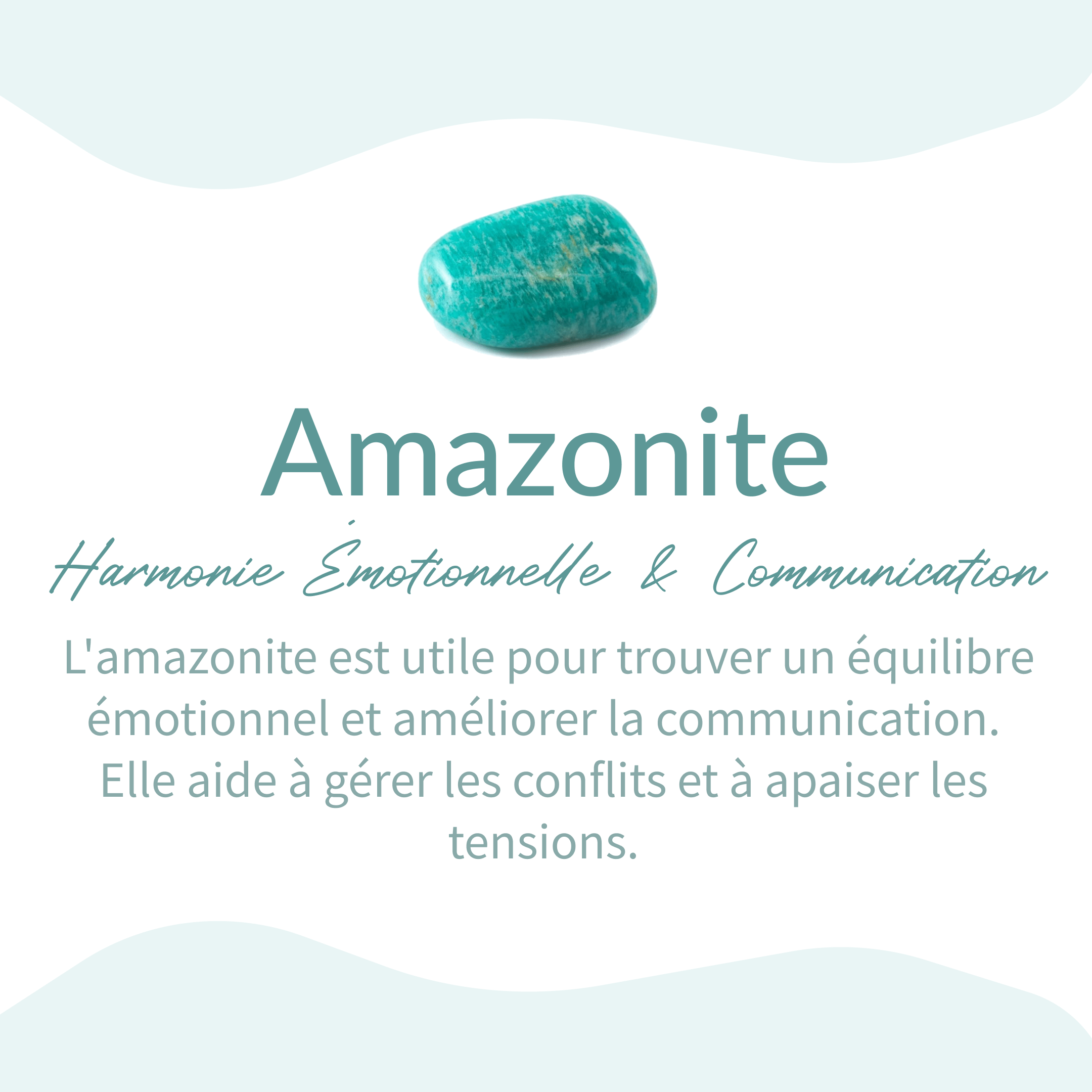 Bracelet "Océan Paisible" en Amazonite - - L'Arbre des Chakras