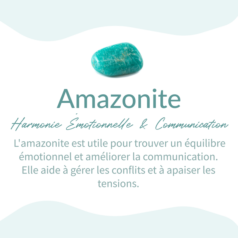 Bracelet "Océan Paisible" en Amazonite Haute Qualité -  - L'Arbre des Chakras