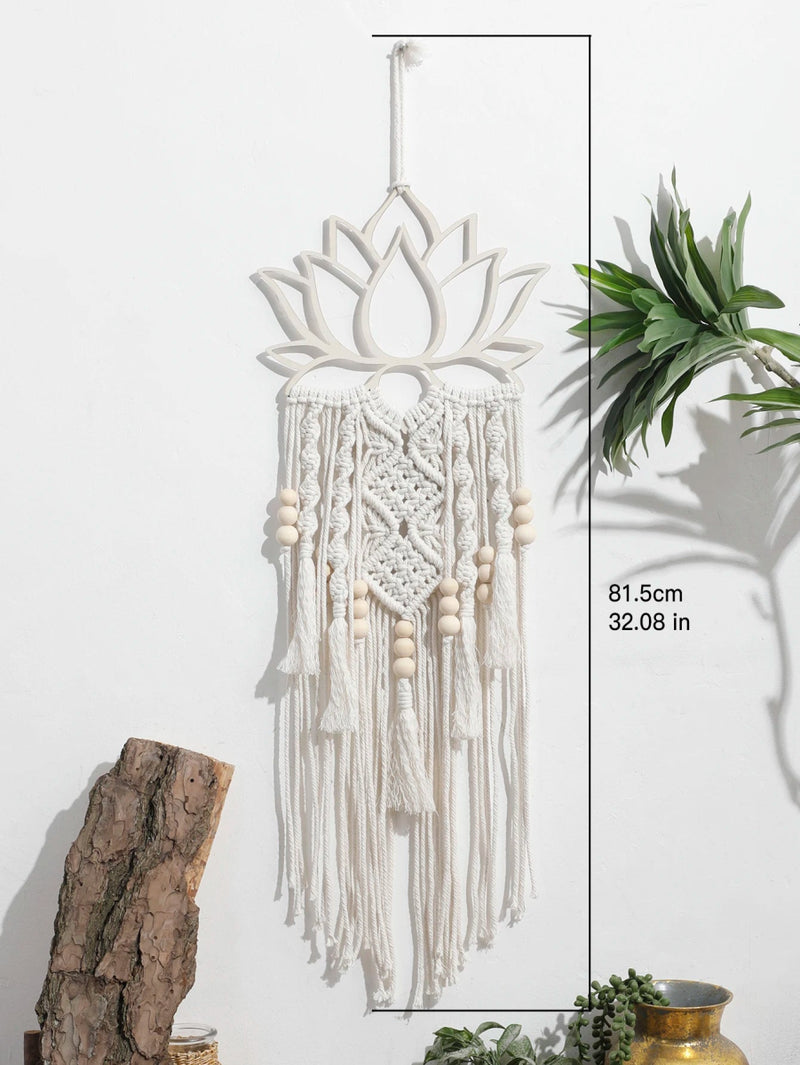 Attrape-Rêve Fleur de Lotus Macramé -  - L'Arbre des Chakras