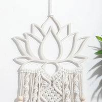 Attrape-Rêve Fleur de Lotus Macramé -  - L'Arbre des Chakras