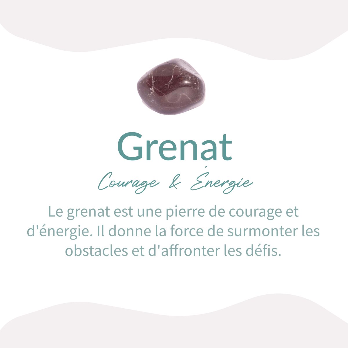 Bague Ajustable "Carrée Passion" en Grenat - - L'Arbre des Chakras