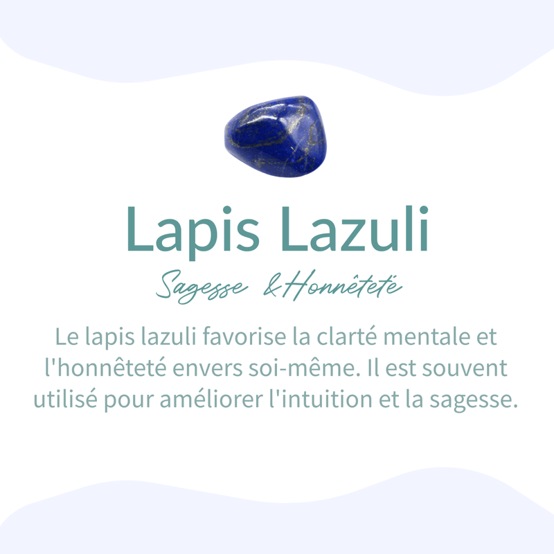 Bague Ajustable &quot;Chat&quot; en Lapis Lazuli -  - L&#39;Arbre des Chakras