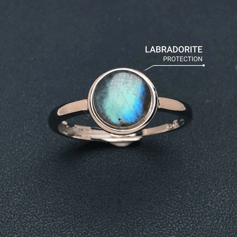 Bague Ajustable "Intuition" en Labradorite -  - L'Arbre des Chakras