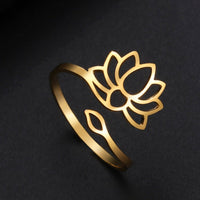 Bague Ajustable Lotus Divin -  - L'Arbre des Chakras