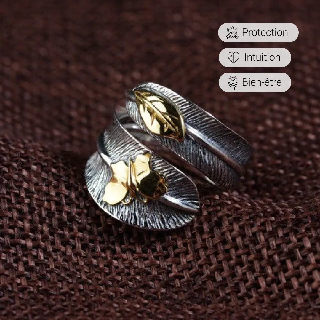 Bague plume argent ajustable sale