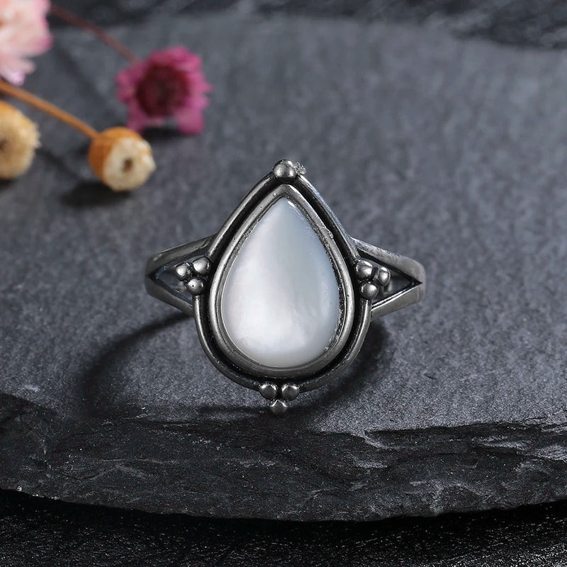 Bague &quot;Douceur de Nacre&quot; en Argent - 6 - L&#39;Arbre des Chakras